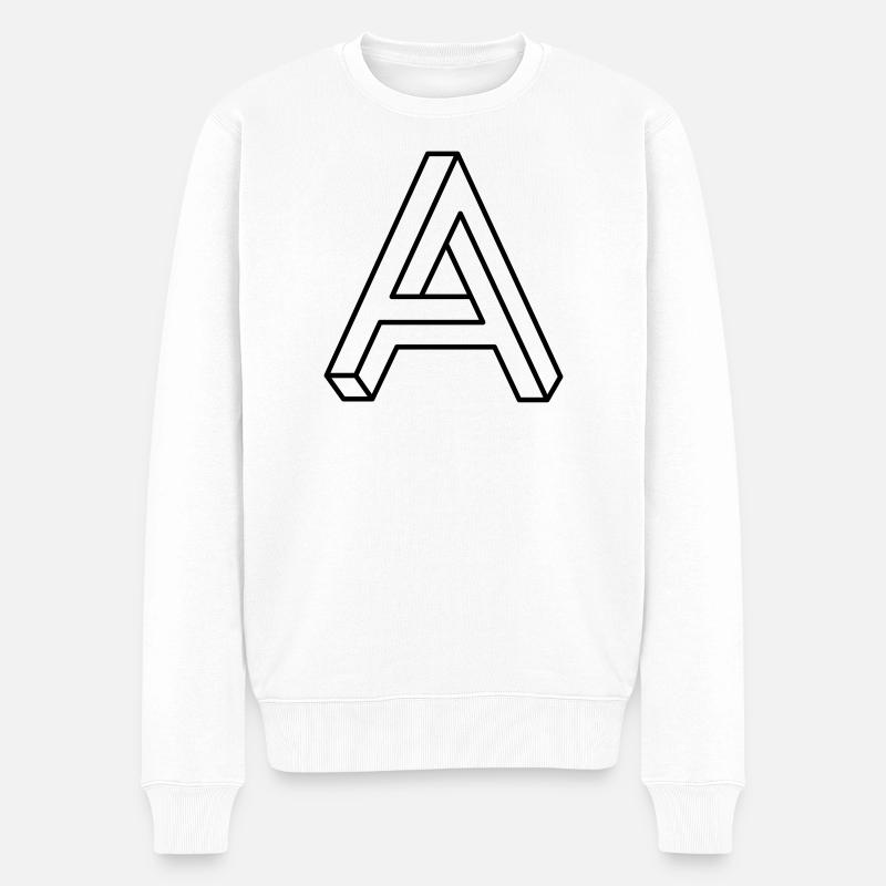 Forme Impossible – Conception d’illusion d’optique - Pull Premium bio Homme - blanc