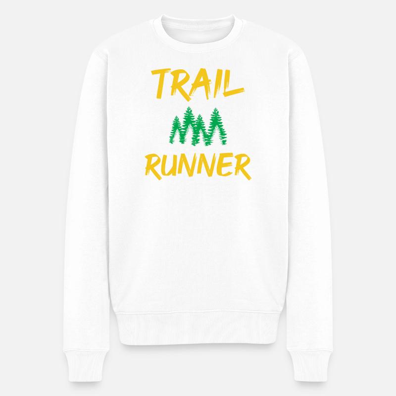 Trail Runner - Pull Premium bio Homme - blanc