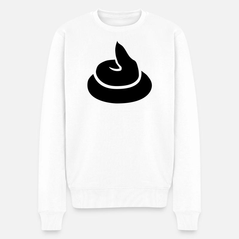 Scheißhaufen - Männer Premium Bio Pullover - Weiß