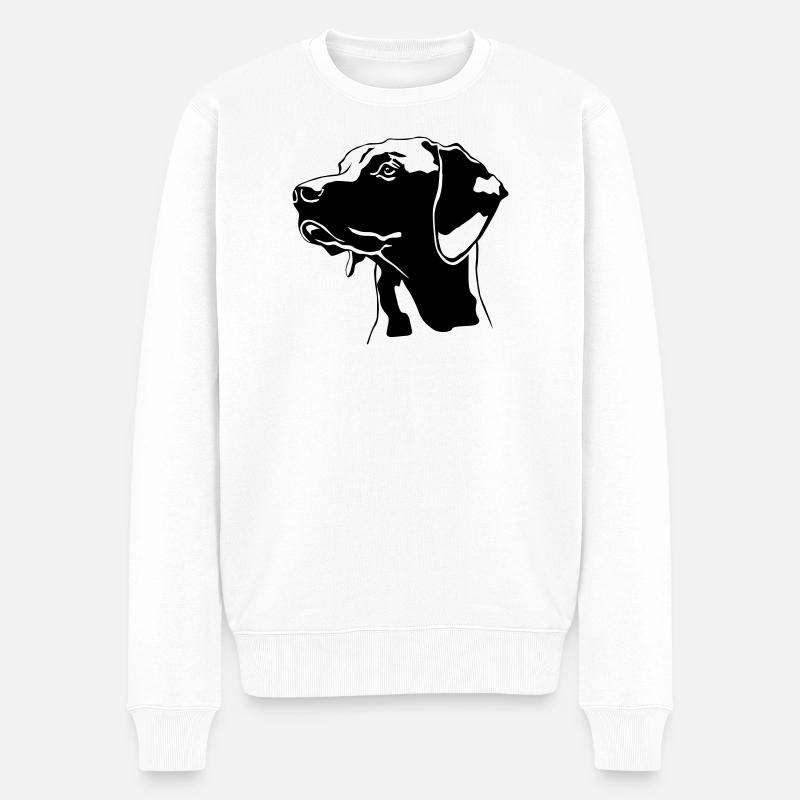 Tête de Magyar Vizsla - Pull Premium bio Homme - blanc