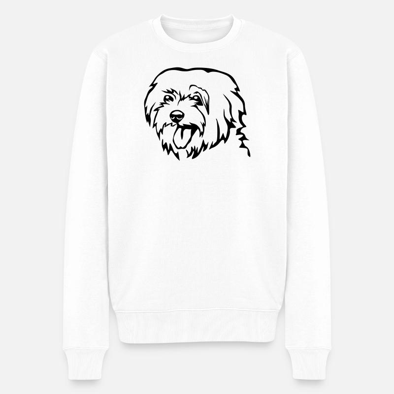 Tête maltaise - Pull Premium bio Homme - blanc