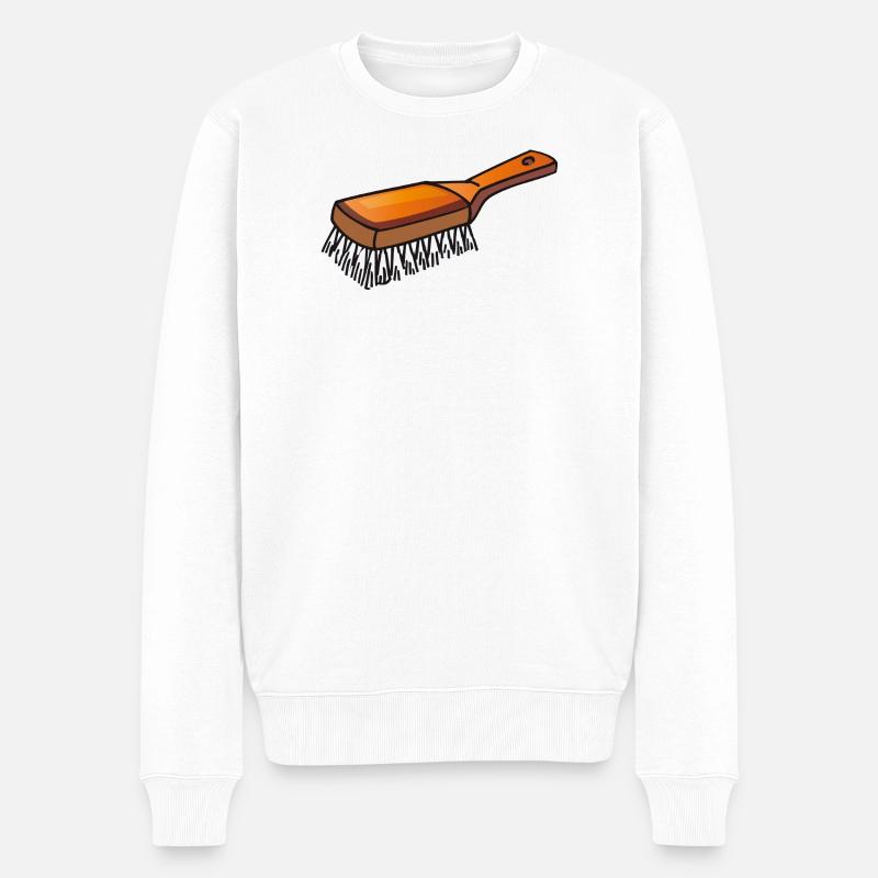 Brosh | Bürste | Haarbürste - Männer Premium Bio Pullover - Weiß