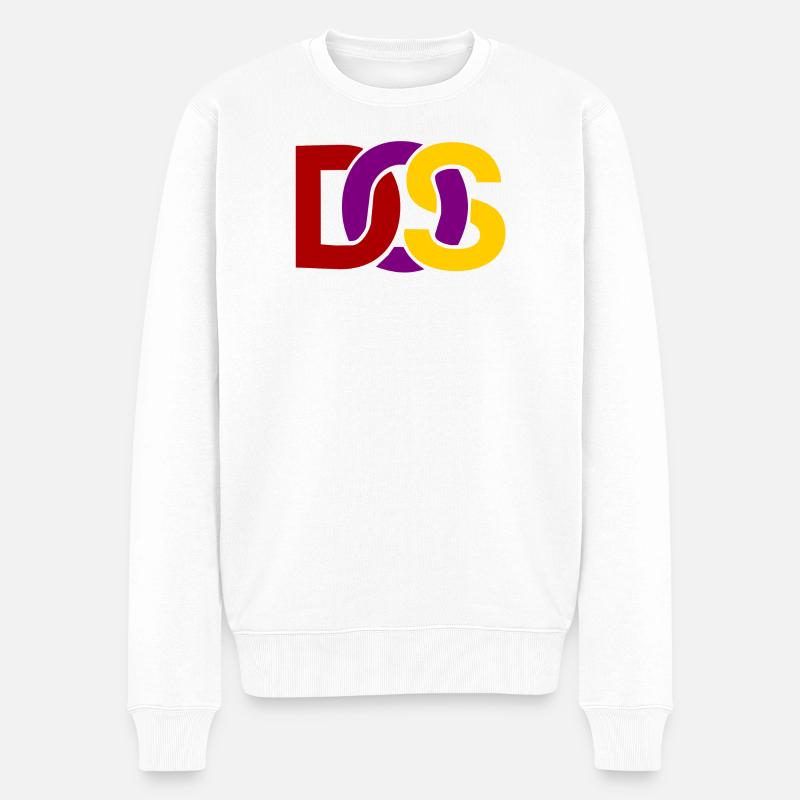 Retro MS DOS Logo - Pull Premium bio Homme - blanc