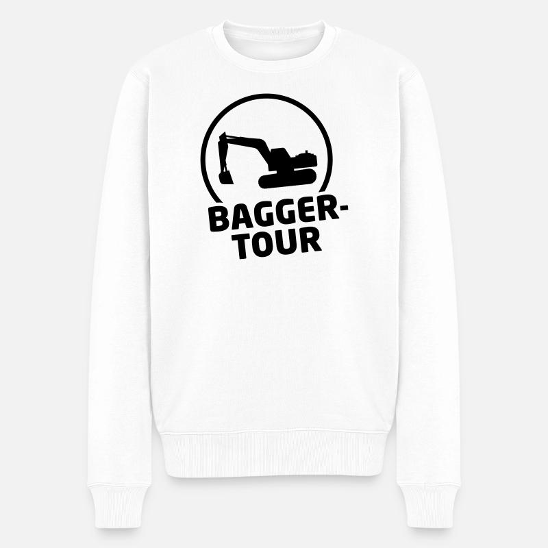 baggertour party jga - Männer Premium Bio Pullover - Weiß