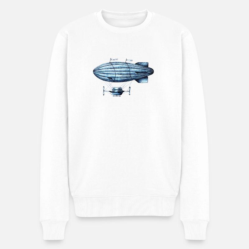 Zeppelin Étoilé Bleue - Pull Premium bio Homme - blanc