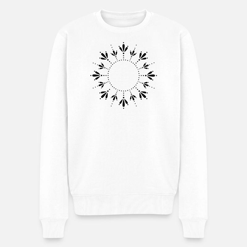 Soleil D’été Tournesol - Pull Premium bio Homme - blanc