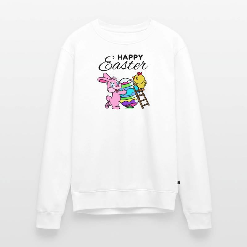 Happy Easter Easter Bunny Easter Chick Sweet Men's Premium Organic Jumper