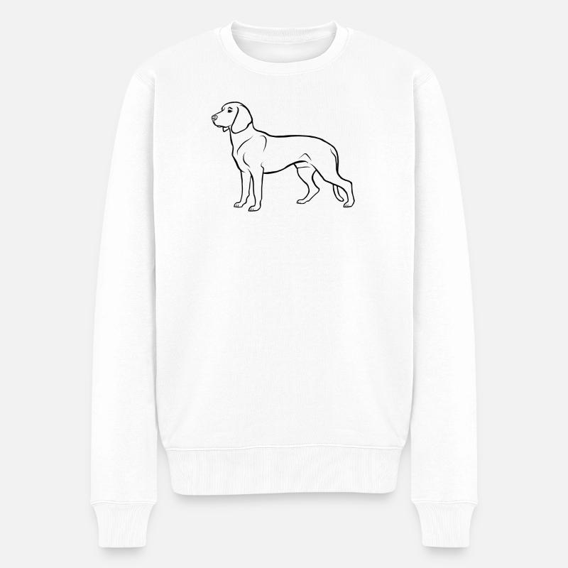 Chien de soudage hanovrien - Pull Premium bio Homme - blanc