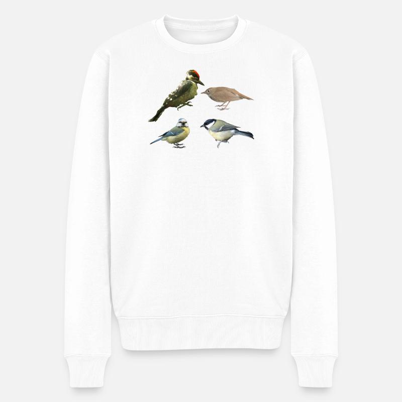Oiseaux chanteurs - Pull Premium bio Homme - blanc