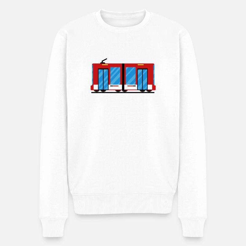 Tram tram train - Pull Premium bio Homme - blanc