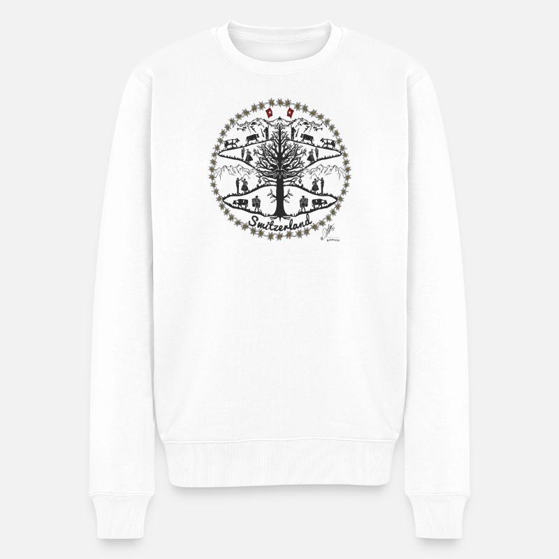 Danse Suisse - Pull Premium bio Homme - blanc