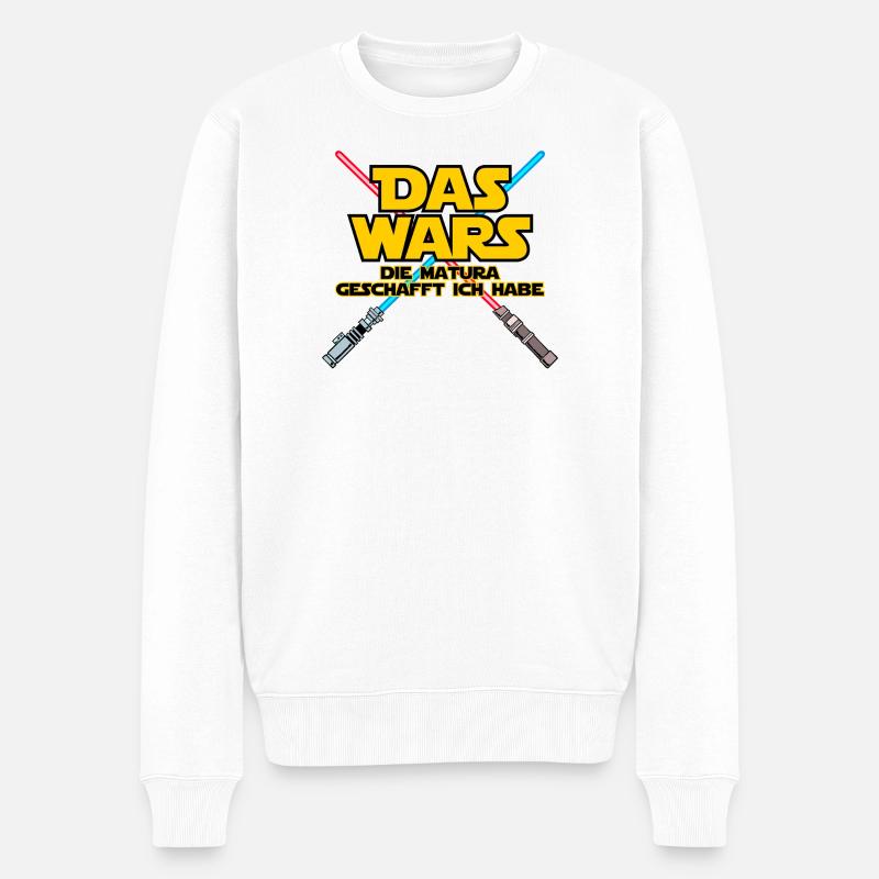 Das Wars Spruch Matura Geschafft Schulabschluss - Männer Premium Bio Pullover - Weiß