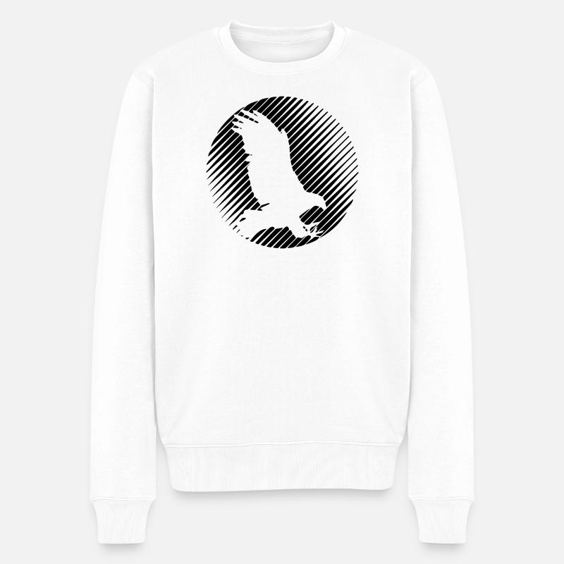 HAWK 0.1 - Männer Premium Bio Pullover - Weiß