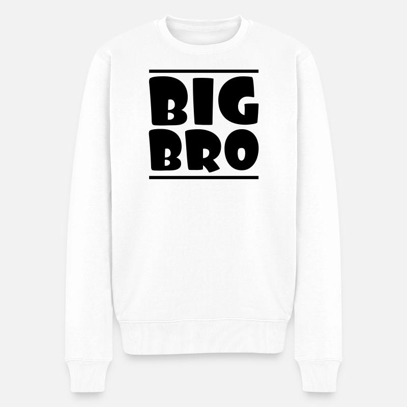 BIG BRO - Männer Premium Bio Pullover - Weiß