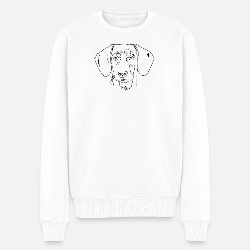 Teckel - Pull Premium bio Homme - blanc