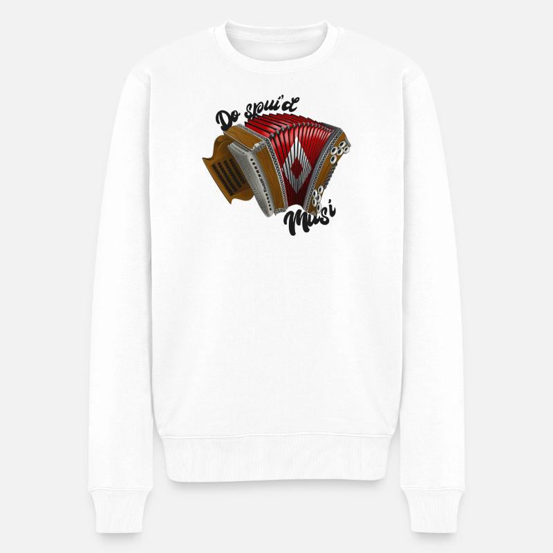 Do spui'd Musi // dunkel | ZiachON! - Männer Premium Bio Pullover - Weiß