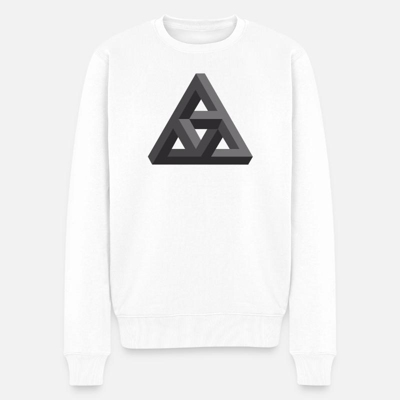 Abstract Geometry Pattern in Gray - Men's Premium Organic Jumper - white