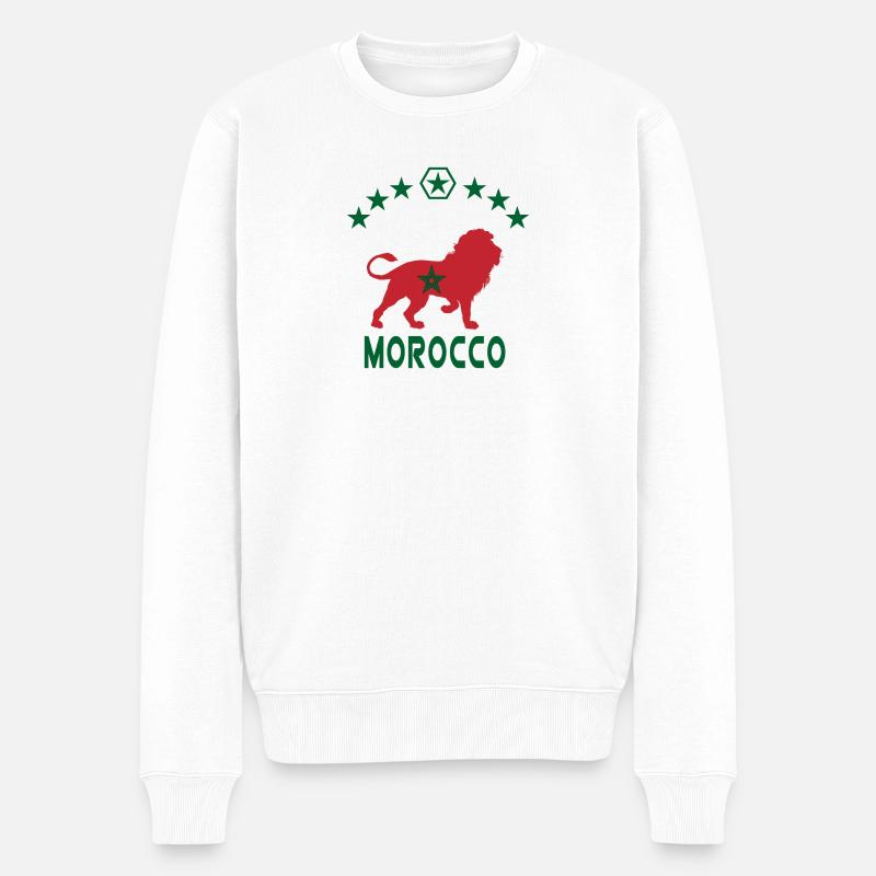 Conception du Lion du Maroc - Pull Premium bio Homme - blanc