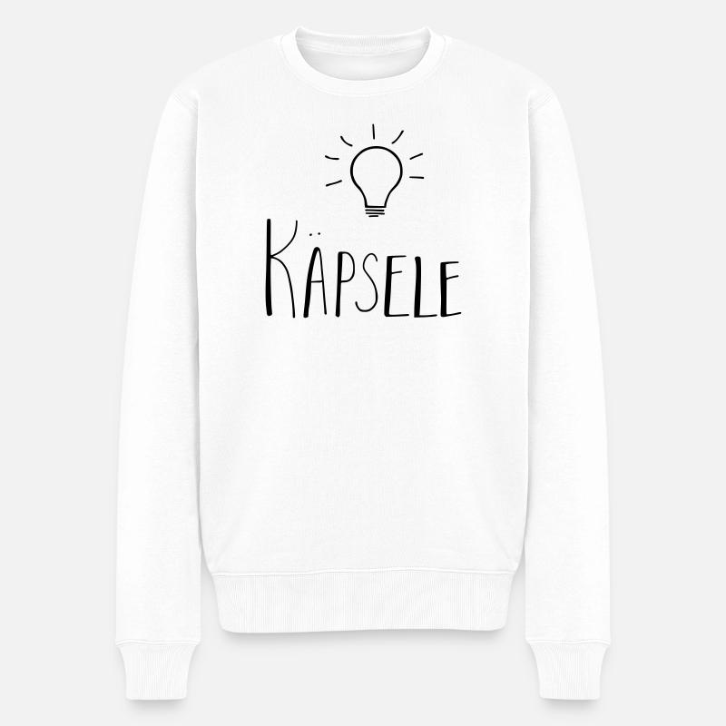 Käpsele - Männer Premium Bio Pullover - Weiß
