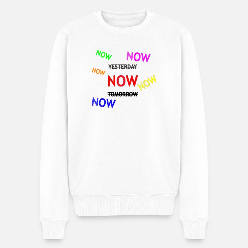 Illustration de texte de rappel dynamique - Pull Premium bio Homme - blanc