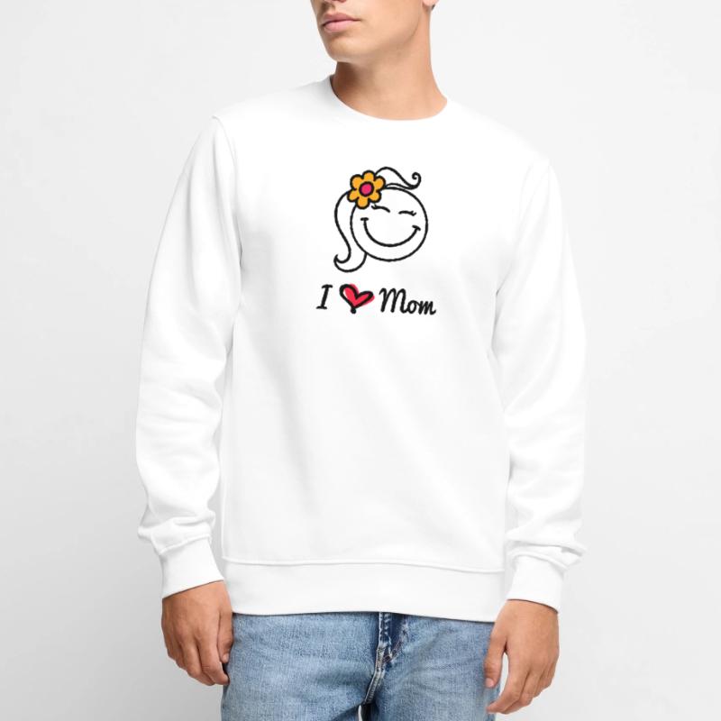 Ich Liebe Mama Herz Mutter Mutter Muttertag Spruch Männer Premium Bio Pullover