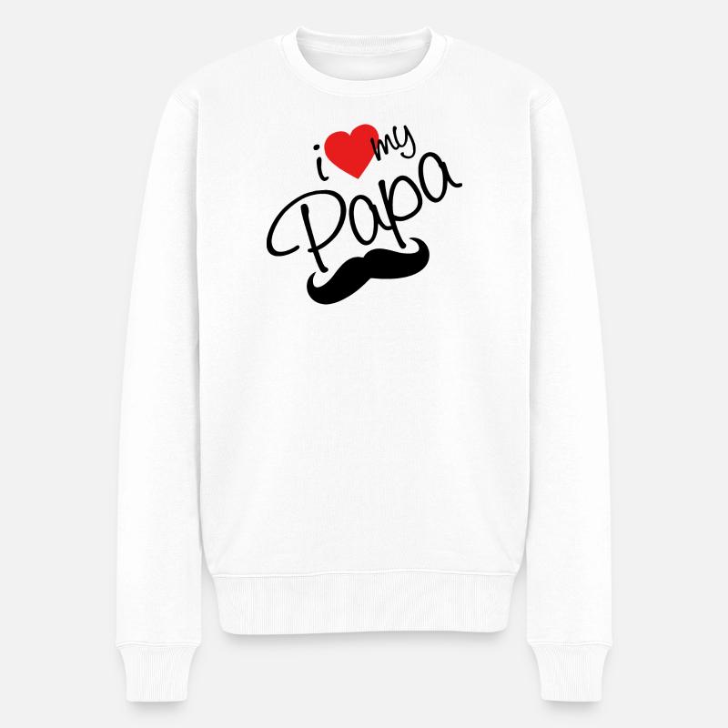 J’aime mon papa - Pull Premium bio Homme - blanc