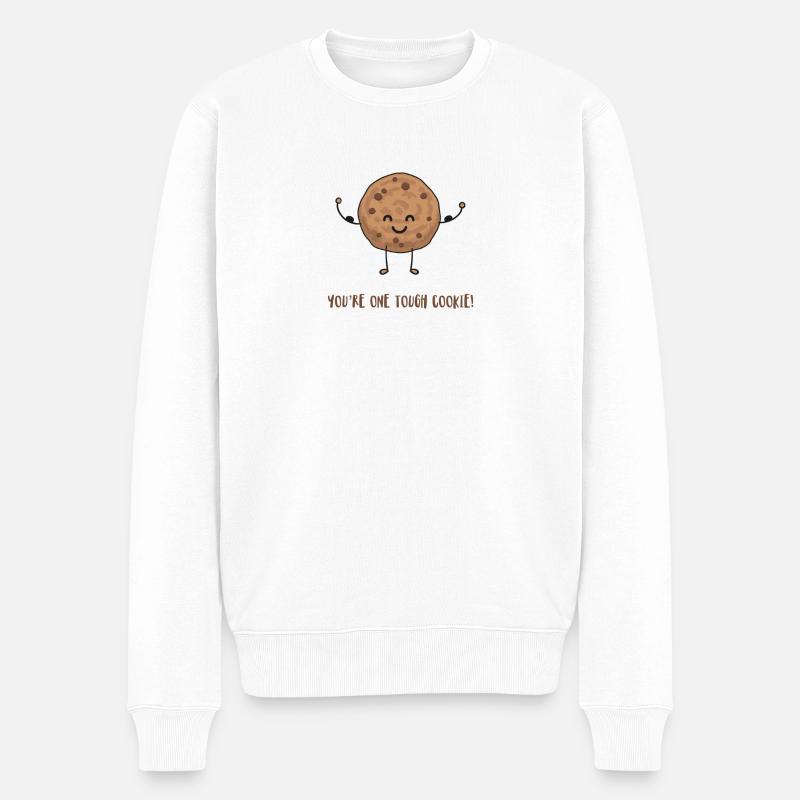 Cookie - Männer Premium Bio Pullover - Weiß