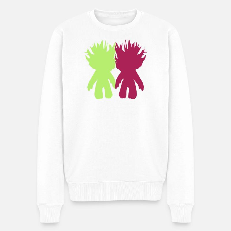 Trolle Für Immer - Männer Premium Bio Pullover - Weiß