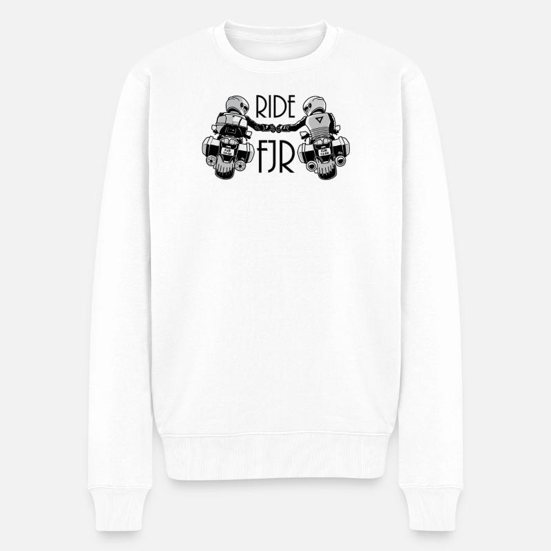 0852 2 RIDE FJR - Männer Premium Bio Pullover - Weiß