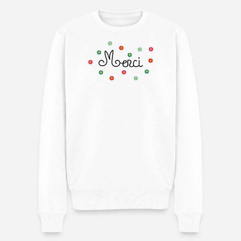 Vielen Dank - Männer Premium Bio Pullover - Weiß