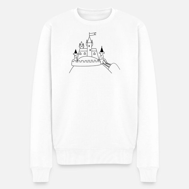 Château - Pull Premium bio Homme - blanc