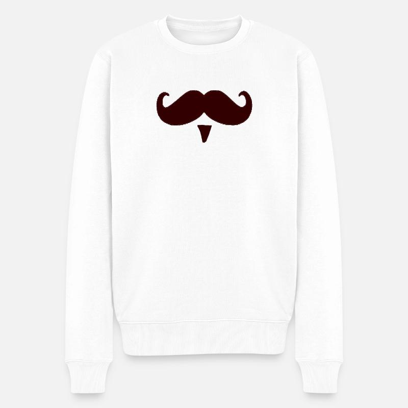 Mustache mustache mustache gift - Men's Premium Organic Jumper - white