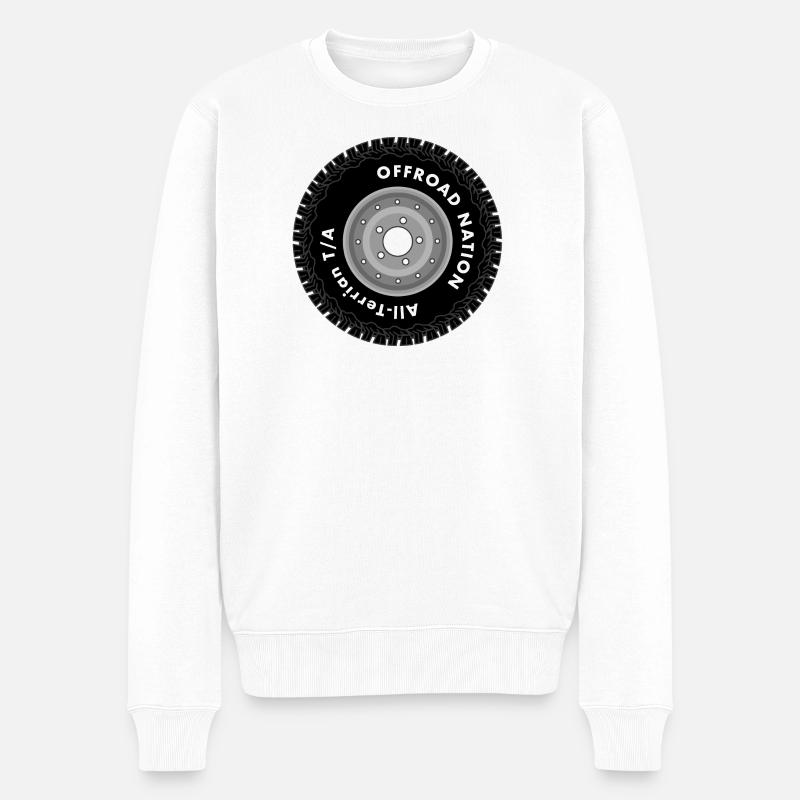 Offroad Nation Reifen - Männer Premium Bio Pullover - Weiß