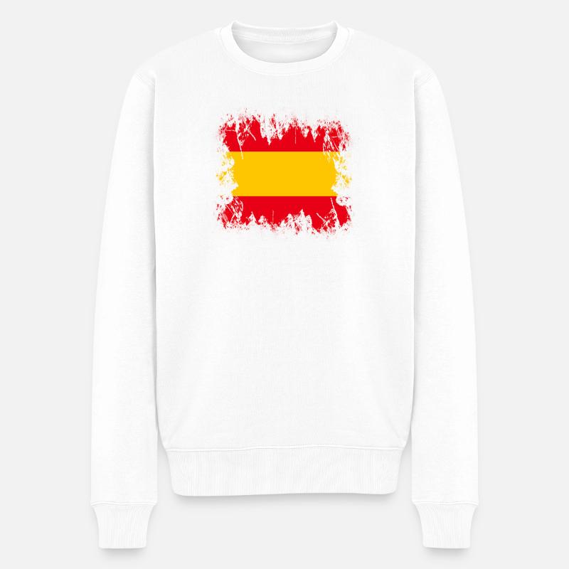 Spanien - Spanien - Männer Premium Bio Pullover - Weiß