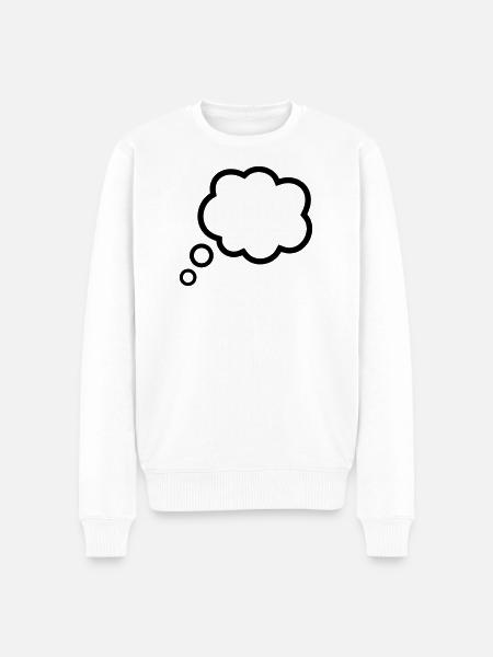 Thinking Bubble Comic Pensée Bulle Bulle Pensées - Pull Premium bio Homme - blanc