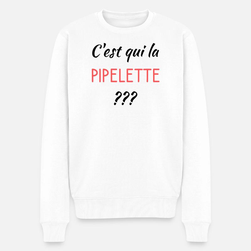 C'est qui la pipelette - Pull Premium bio Homme - blanc
