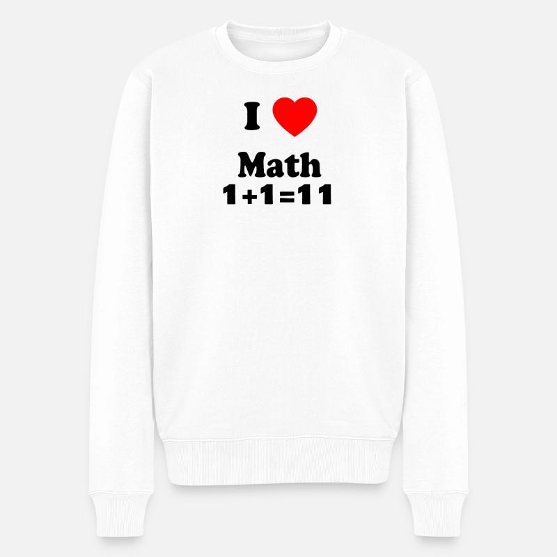 Math Love Symbole Design élégant - Pull Premium bio Homme - blanc