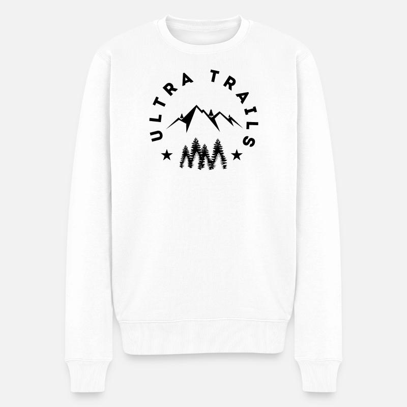 Ultra Trails - Männer Premium Bio Pullover - Weiß