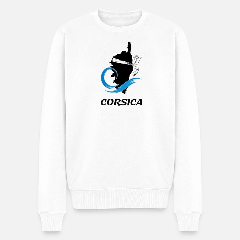 KORSIKA - Männer Premium Bio Pullover - Weiß
