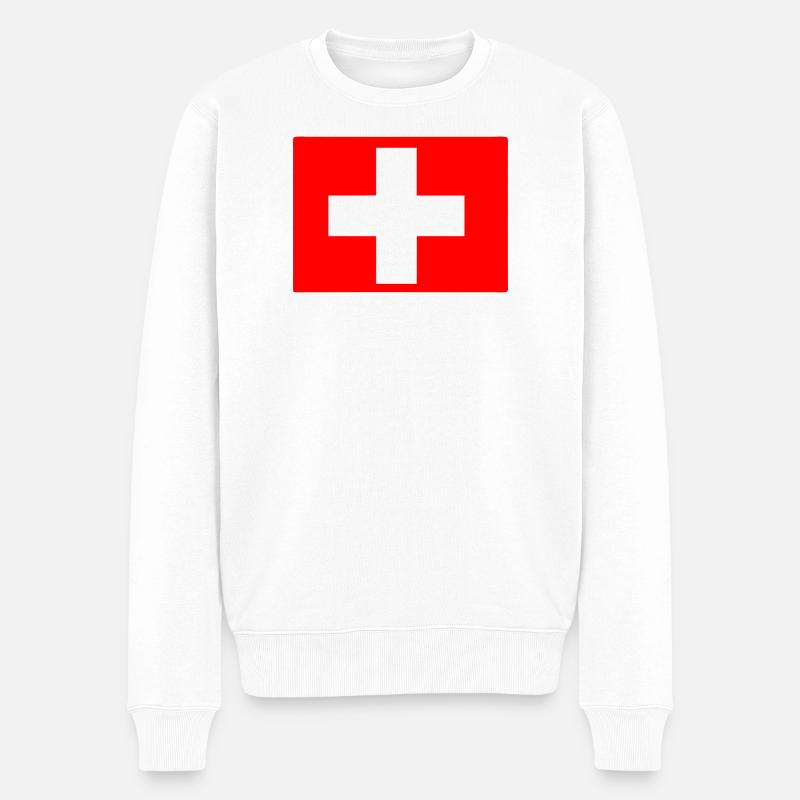 Suisse - Pull Premium bio Homme - blanc