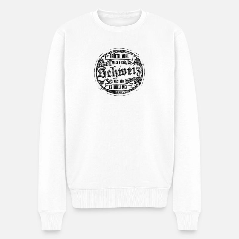 Grüezi Wohl - Männer Premium Bio Pullover - Weiß