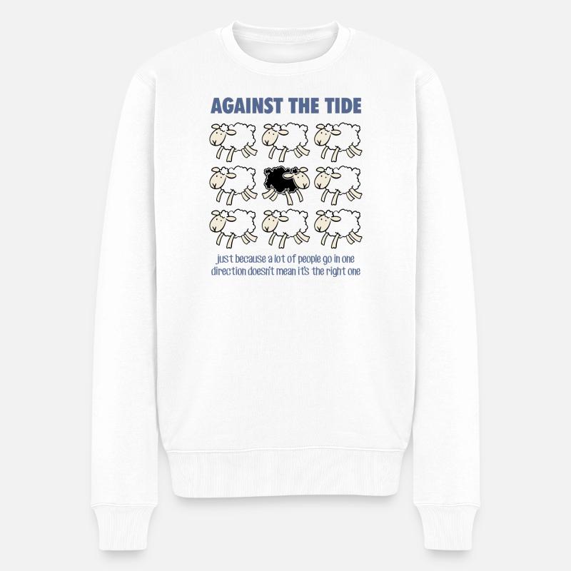 Contre la marée - Pull Premium bio Homme - blanc