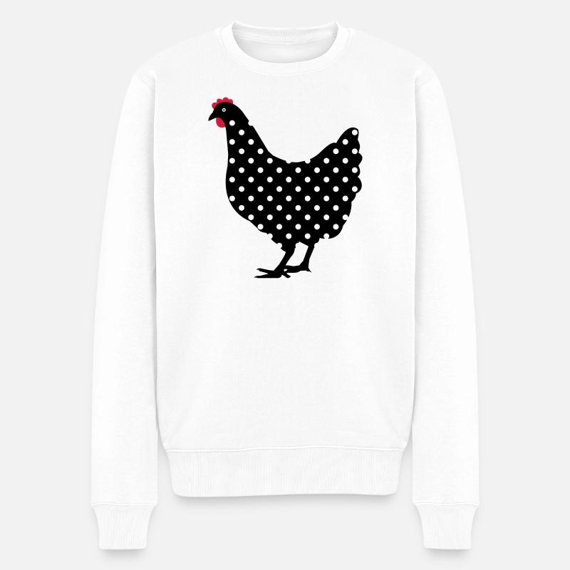 Poulet poule repéré - Pull Premium bio Homme - blanc