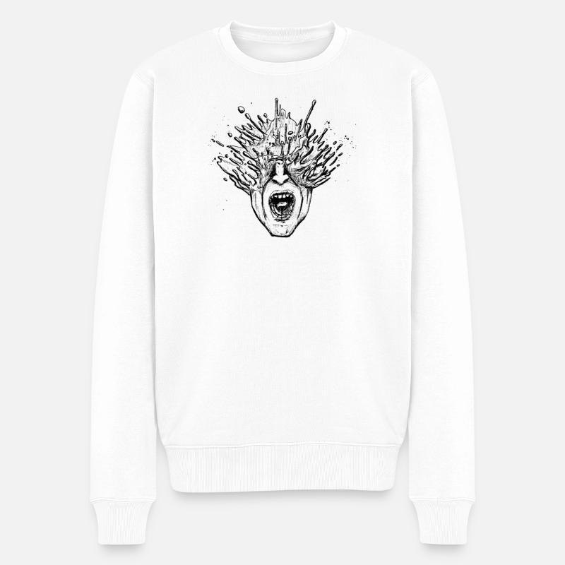 Cri du visage fondant - Pull Premium bio Homme - blanc
