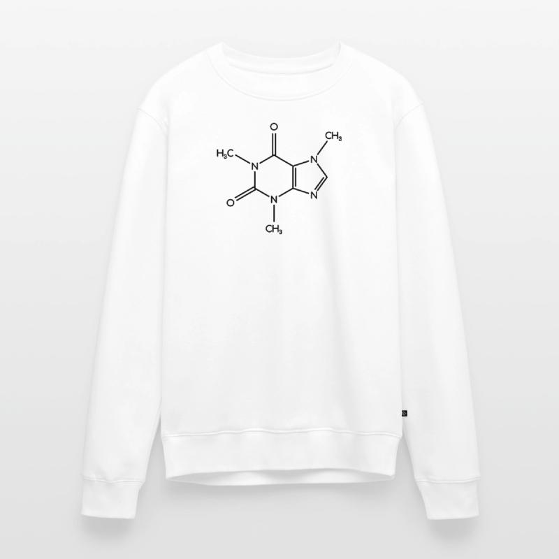 Caffeine Molecule - Structural Formula Men's Premium Organic Jumper