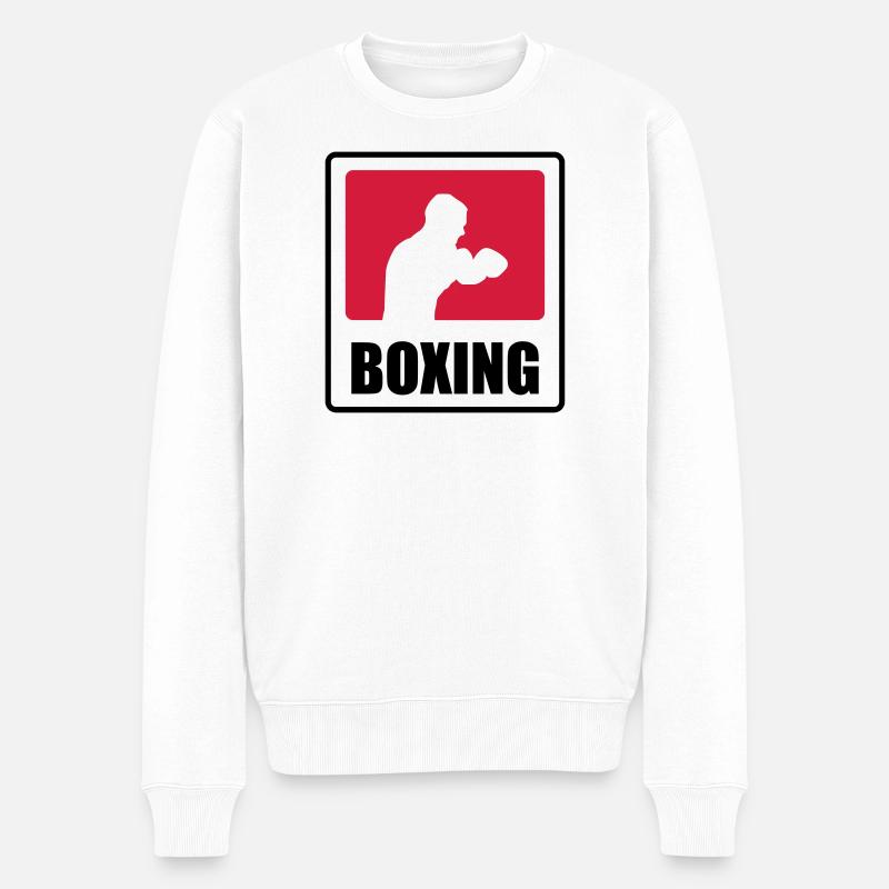 Boxer - Boxen 🥊 - Männer Premium Bio Pullover - Weiß