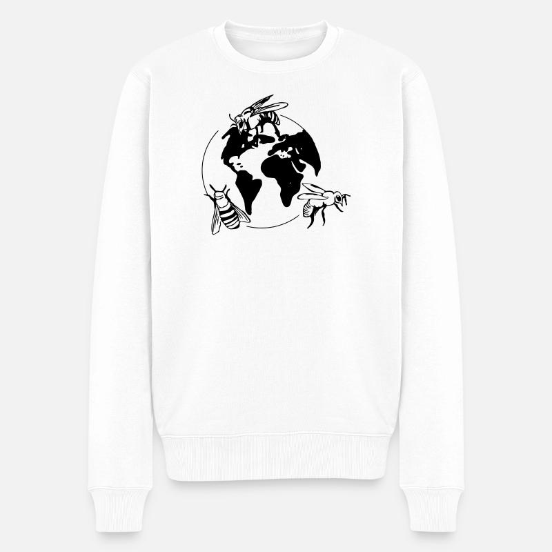 Save the Bees - Männer Premium Bio Pullover - Weiß