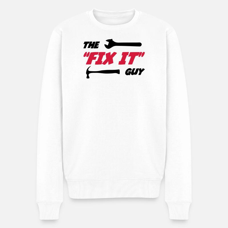 The "Fix it" Guy 🔨 - Pull Premium bio Homme - blanc