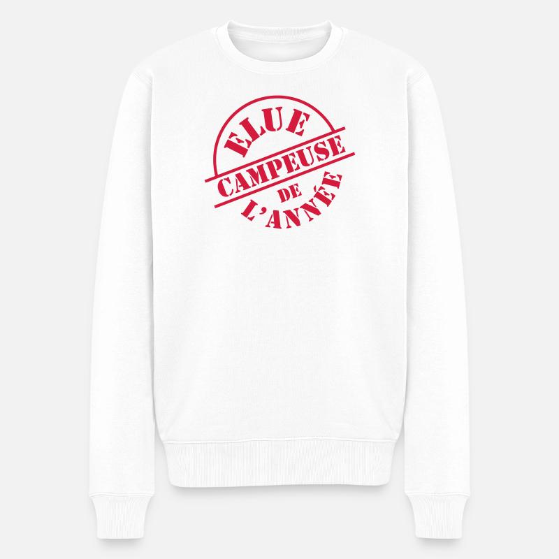 Elue Campeuse de l'année - Pull Premium bio Homme - blanc