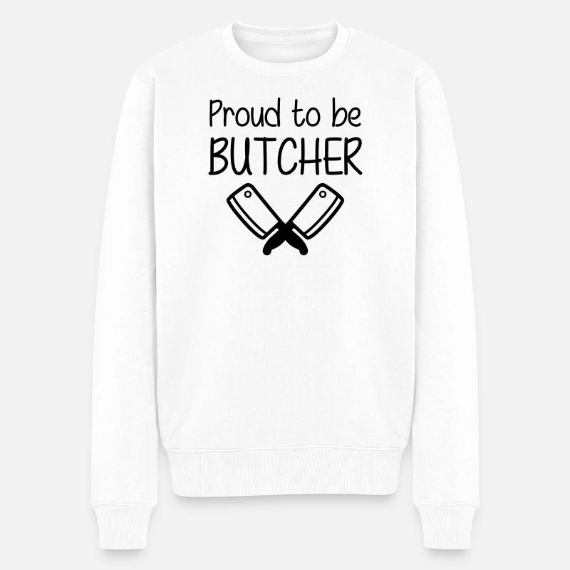 Metzger - Metzger - Männer Premium Bio Pullover - Weiß